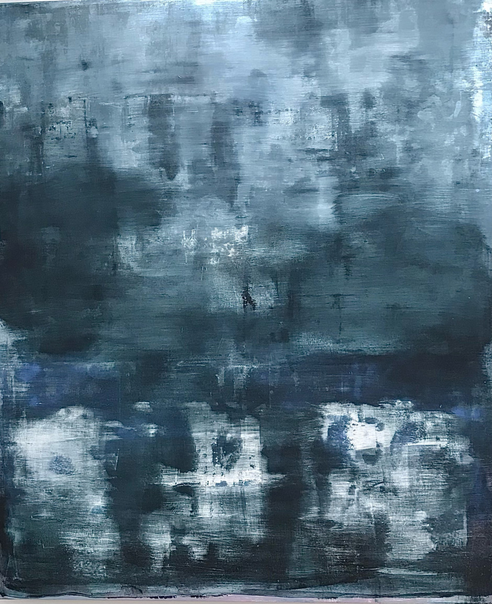 into deep (2023), Acryl auf Leinwand, 150 x 180 cm